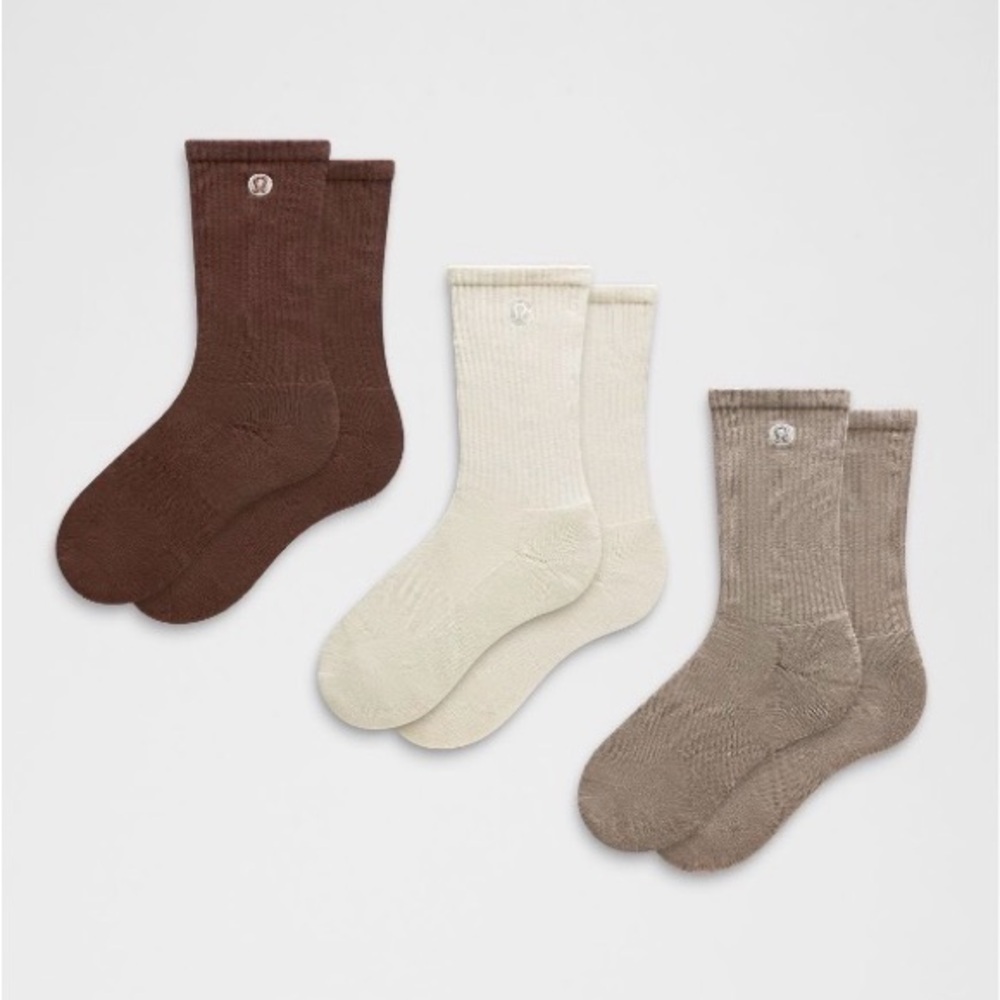 Lululemon Brown, Cream, and Tan Socks Set